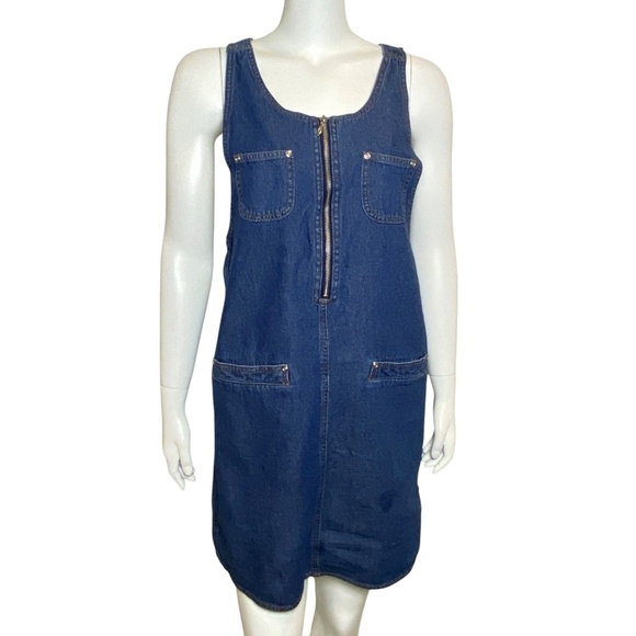 Avon Style Denim Jean Mini Dress Womens Size S - Picture 1 of 6